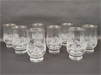 Set of 8 Libby Glass Company Flat Tumblers