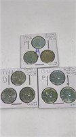 (3) sets of 1943 PPD 3-coin sets