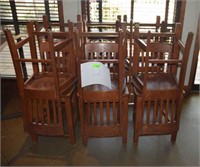 SET OF 12 WOODEN CHAIRS