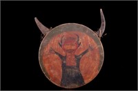 Northern Plains "Red Horn" Rawhide Ceremonial Drum