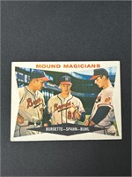 1960 Topps Mound Magicians w/ Warren Spahn #230