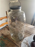 OLD MASON JAR WITH LID AND HANDLE