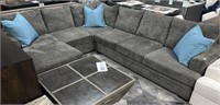 Modern Gray 3Piece Sectional with reversible chase