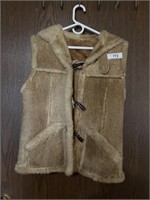 SHEEP SKIN VEST WITH ZIPPER HOOD SIZE 10