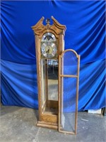 Grandfather clock casing with some components,