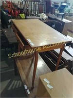 Vintage writing table w/2 drawers approx 3ft