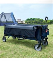 Extended Collapsible Wagon Cart with Cargo Net
