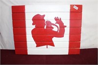 Wooden Canada Day Music Flag