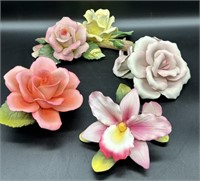 Bisque Porcelain Flowers