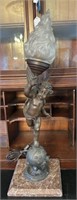 Bronze Cherub Table Lamp