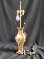 Vintage marble and bronze table lamp