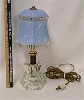 Vintage Lamp-Glass Shade & Base-Tested