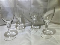 Set of 4 Crystal Wine Glasses