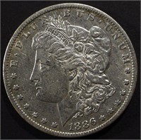 1886-O MORGAN DOLLAR XF/AU