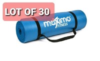 Lot of 30, Maximo Fitness, Exercise Mat, Blue, 183