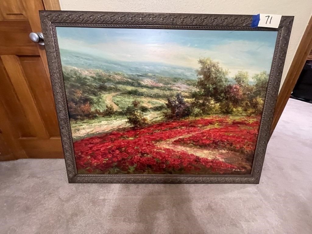 Framed Painting by Robbins 53-1/2"L x 41"H