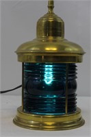 Vintage Electrified Brass Ship's Lantern