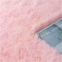 6'x9' Softlife Super Fluffy Shag Rug - Pink
