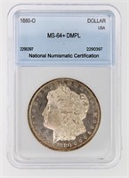 1880-O Morgan MS64+ DMPL LISTS $26500