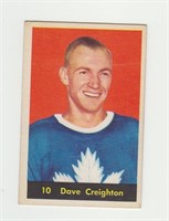1960 Parkhurst Dave Creighton Hockey Card