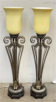 Pair of Metal Lamps