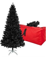 CRSTAFU 7.5FT ARTIFICIAL BLACK CHRISTMAS TREE