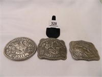 1984,1985, & 1986 Hesston NFR Belt Buckles;