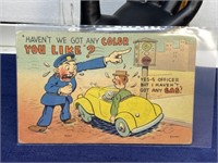 20th century comedic funny postcard Posted