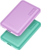 Miady Power Bank Small 5000 mAh [Pack of 2] 2.4A