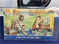 20th century comedic funny postcard unused