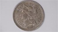 1865 Three Cent Nickel