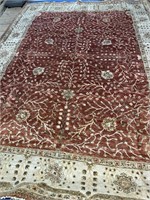 Hand Knotted Oushak Rug 9x12 ft