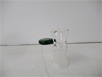 NG Nice Glass Bong Bowl, Clear With Green Side