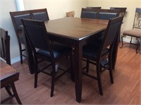 Ashley 395 Bar Height table 2 bench & 2 stools
