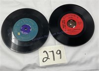 16 vintage 45 RPM records no sleeves