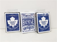 NHL Maple Leaf and Bicycle Playing Cards
