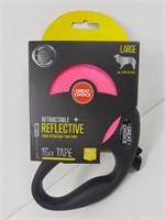 Retractable & (Pink) Reflective Leash (16ft Leash)