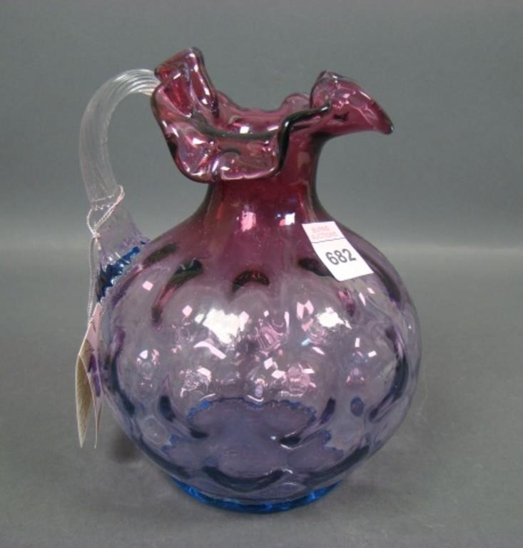 Fenton Mulberry Coin Dot Opic Pitcher
