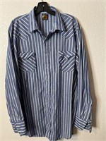 Vintage Open Range Pearl Snap Striped Shirt
