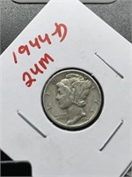 1944-D MERCURY SILVER DIME