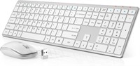 Wireless Keyboard and Mouse, Ultra Slim Silent Key