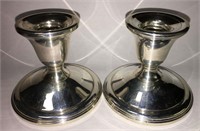 Pair Of Sterling La Pierre Weighted Candle Sticks