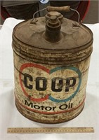 Co-op metal oil can