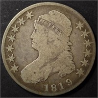 1819/8 CAPPED BUST HALF DOLLAR VG