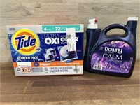 72 pack tide pods & 115oz downy