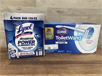 Toilet wand refills & 4 pack toilet bowl cleaner