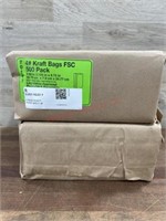 2-500 pack brown paper sacks