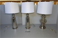 (3) MATCHING ELECTRICAL TABLE LAMPS