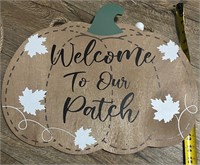 Welcome to our patch hanging sign