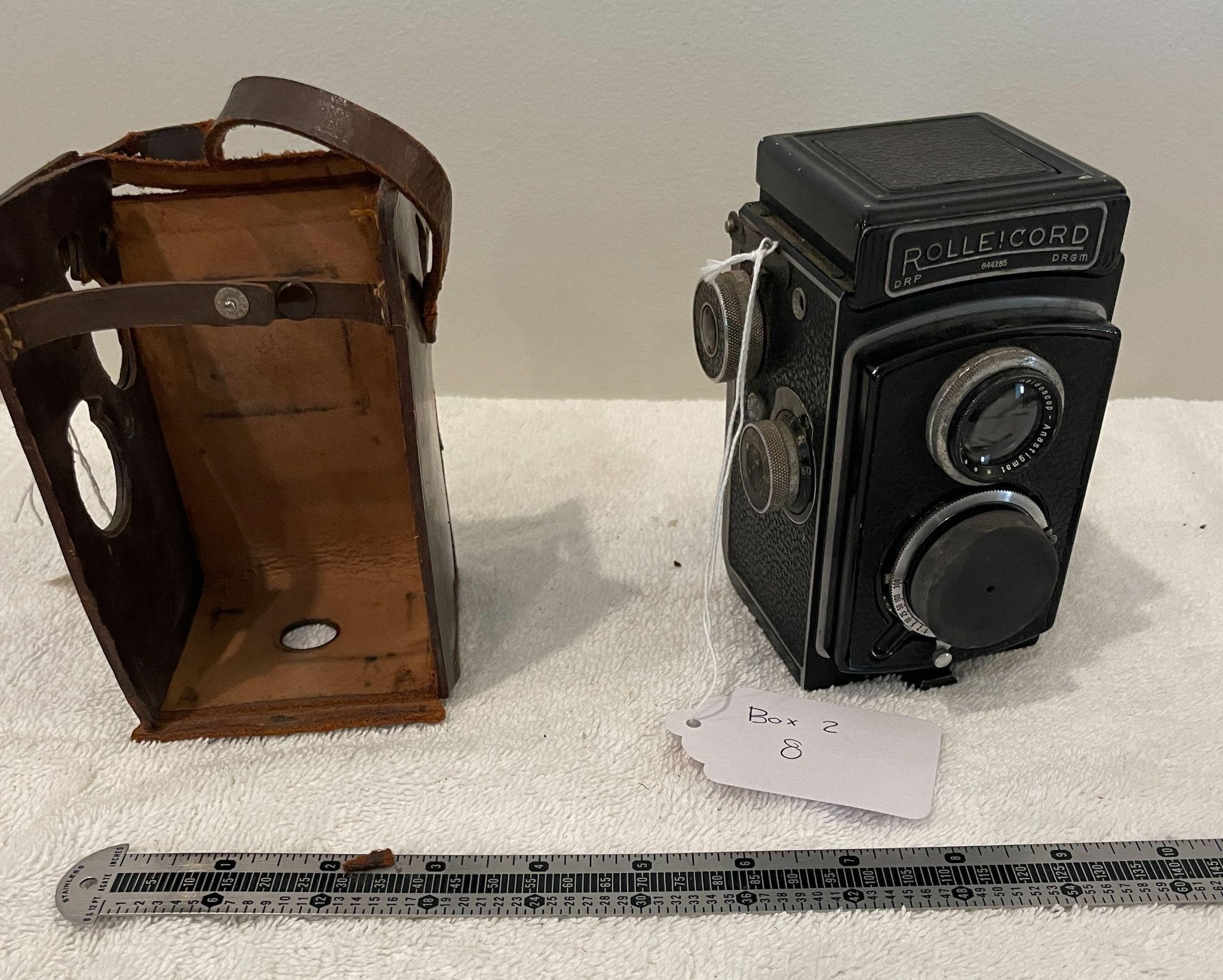 Rolliecord DRP Box Camera with leather case